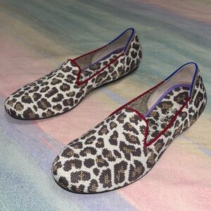 Rothy's The Loafer in the Mocha Spot Leopard Print Women's Slip On Shoe Size 7.5